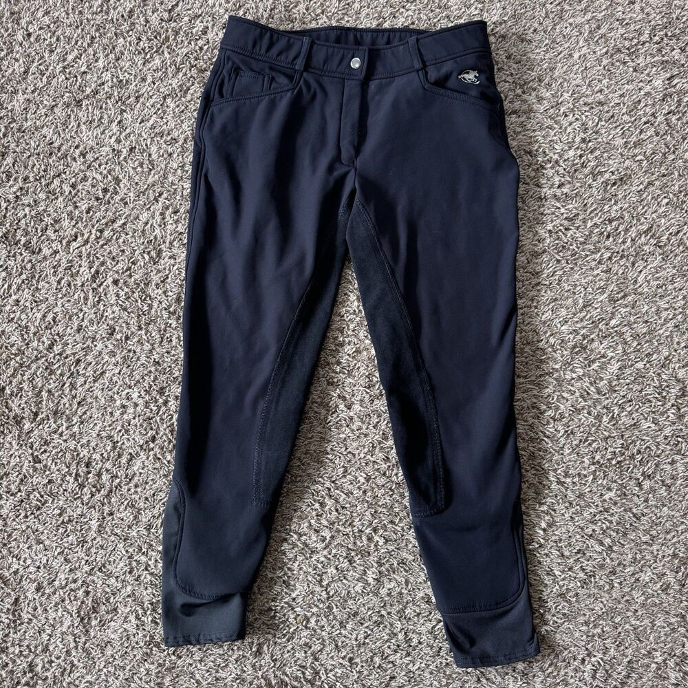 Piper Women's Breeches Softshell Winter Full Seat pants Black Size 30R Fleece